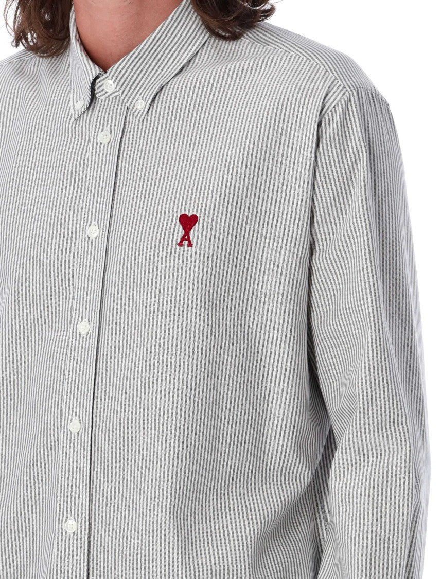 Ami Paris Striped Cotton Casual Shirt