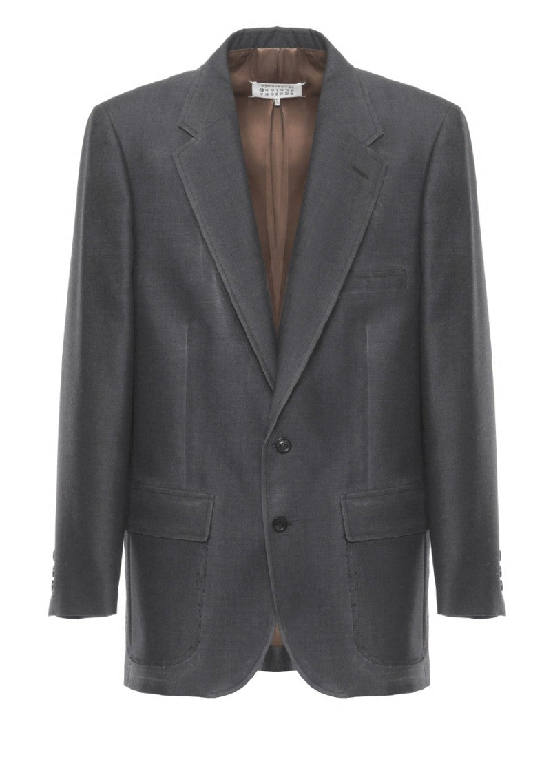 Maison Margiela Grey Flap Pockets Wool Blazer
