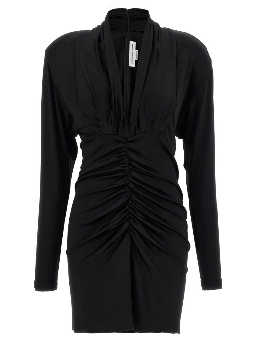 Victoria Beckham 'Long Sleeve Ruched Mini' Dress