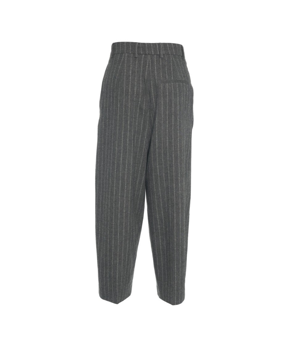Rossi Pinstripe Pleated Trousers
