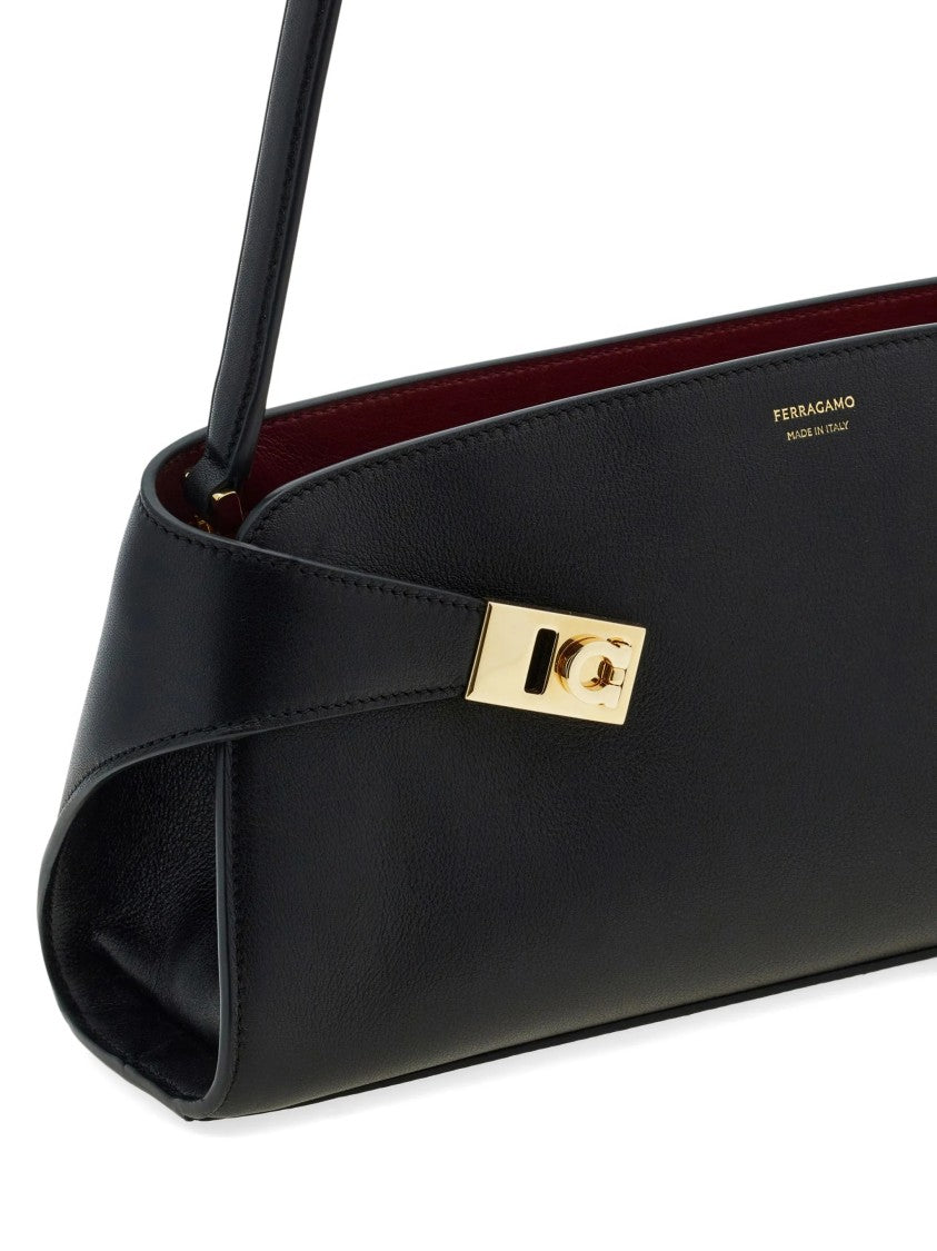 Salvatore Ferragamo Hug Sh Ew Calf Leather Handbag