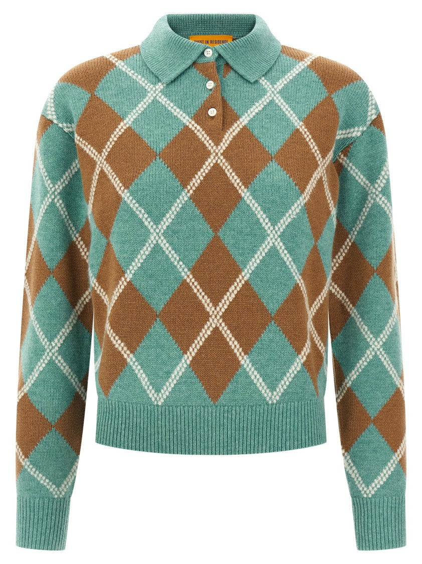 Guest In Residence 'Collegiate Argyle' Polo Shirt