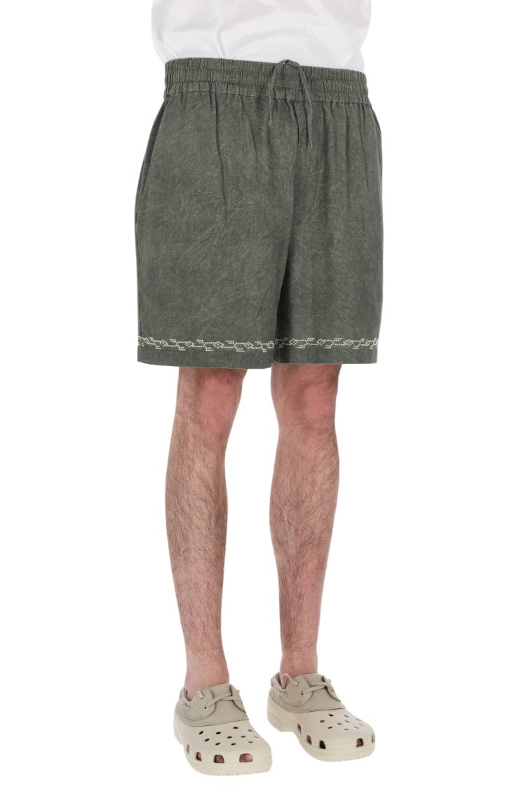 Isabel Marant Zilan Embroidered Cotton Drawstring Shorts