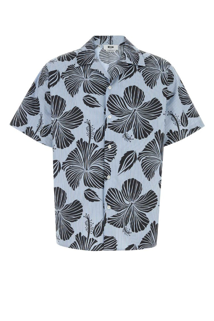 Msgm Embroidered Poplin Shirt