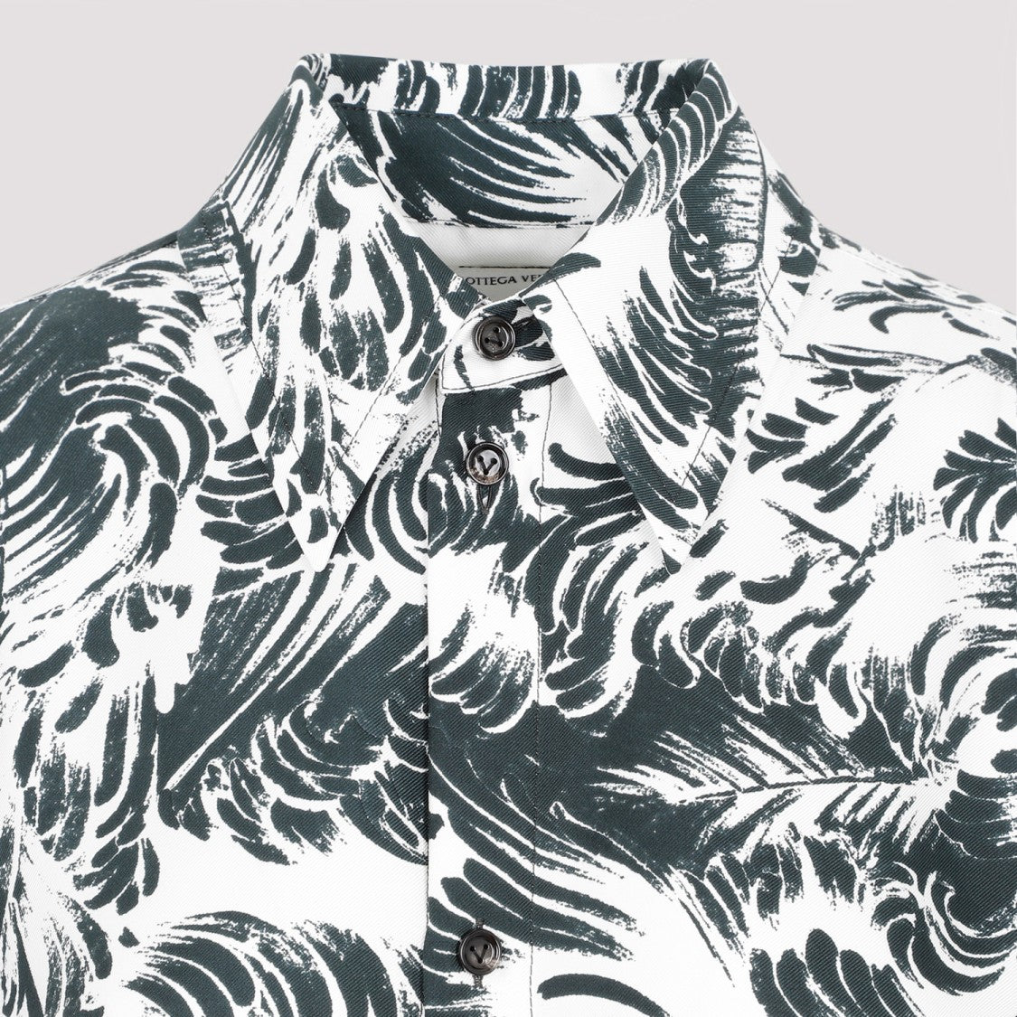 Bottega Veneta Grey Printed Silk Shirt