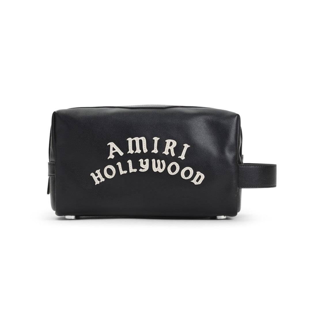 Amiri Black Cow Leather Hollywood Dopp Kit Pouch
