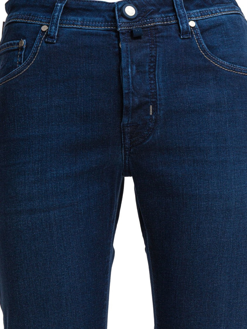 Jacob Cohen Deep Indigo Blue Straight-Leg Jeans