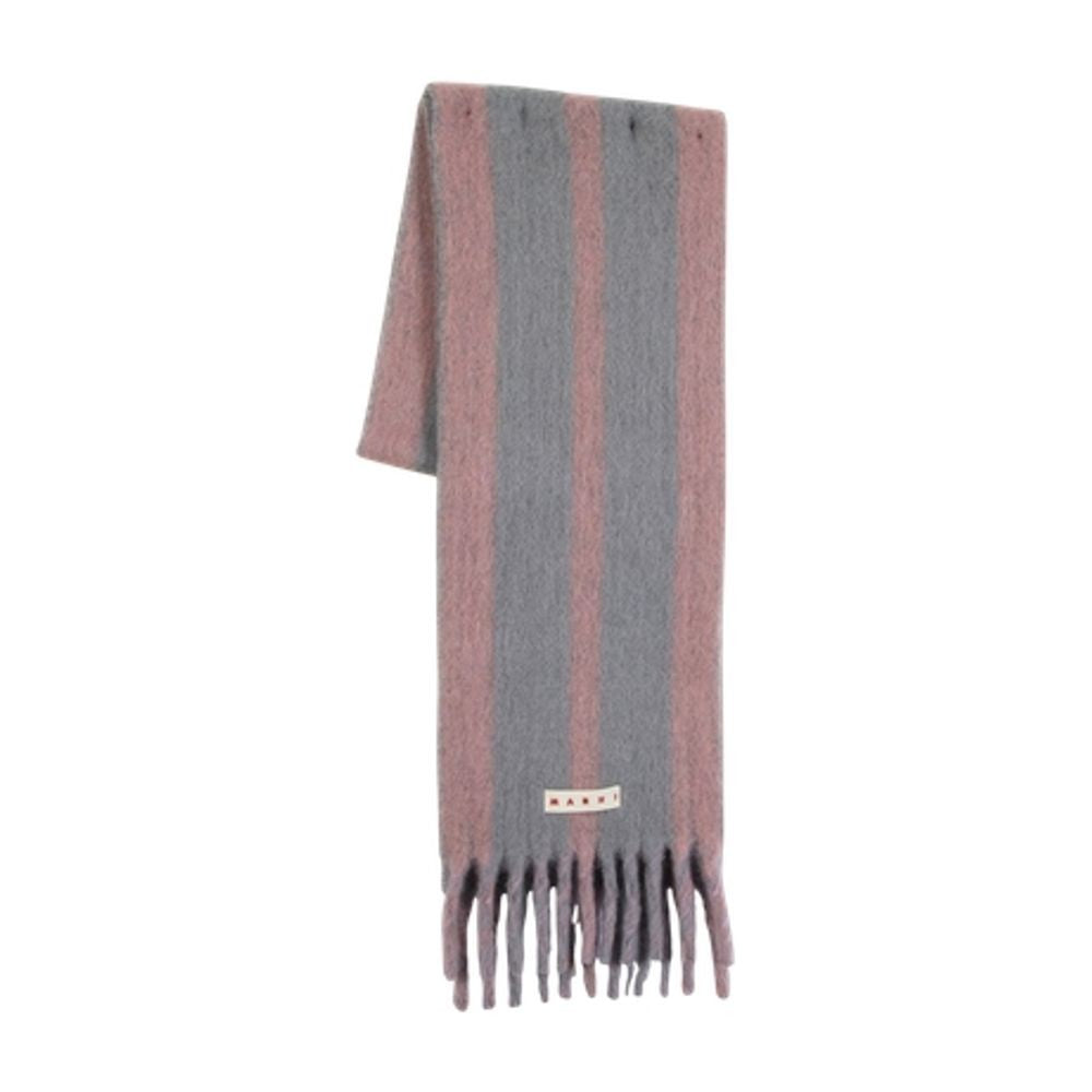 Marni Wool Scarf With Alternating Stripes