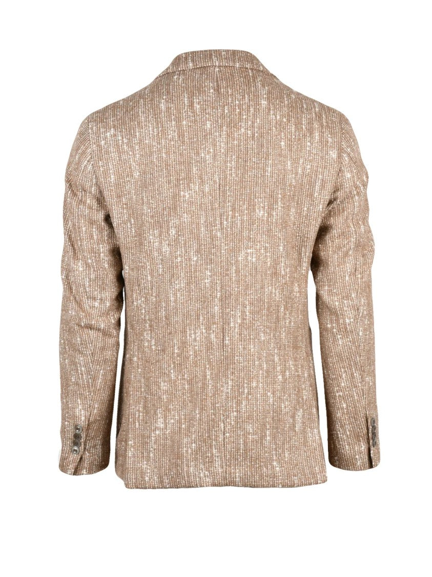 L.B.M. 1911 Textured Bouclé Jacket In Neutral Hues