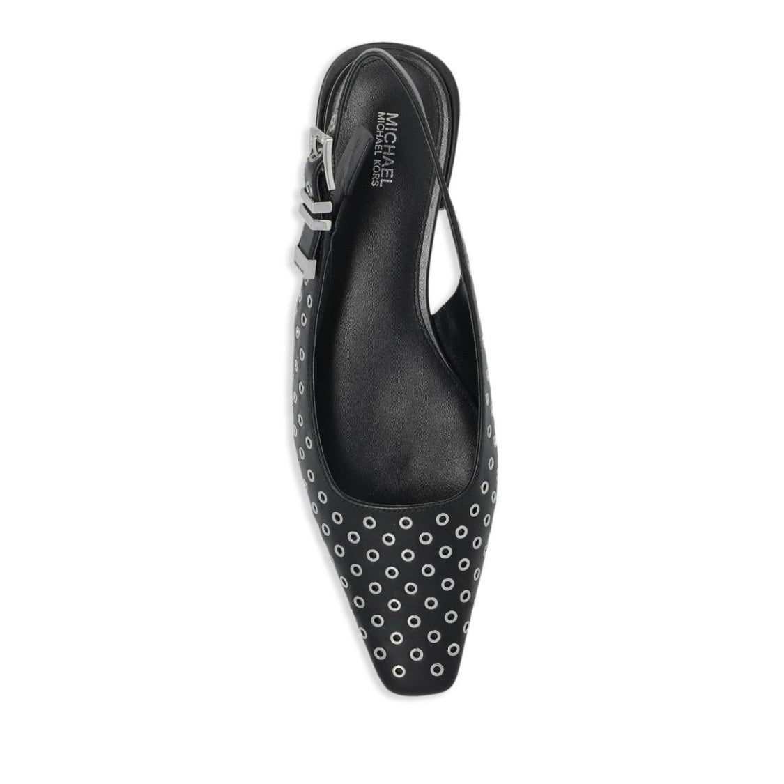 Michael Kors Black Darrington Leather Pointed Slingback Sneakers