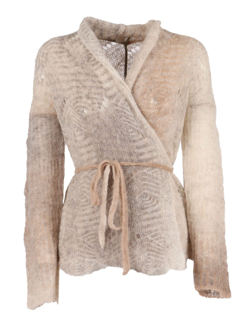 Kangra Cashmere Wrap-Around Knit Cardigan