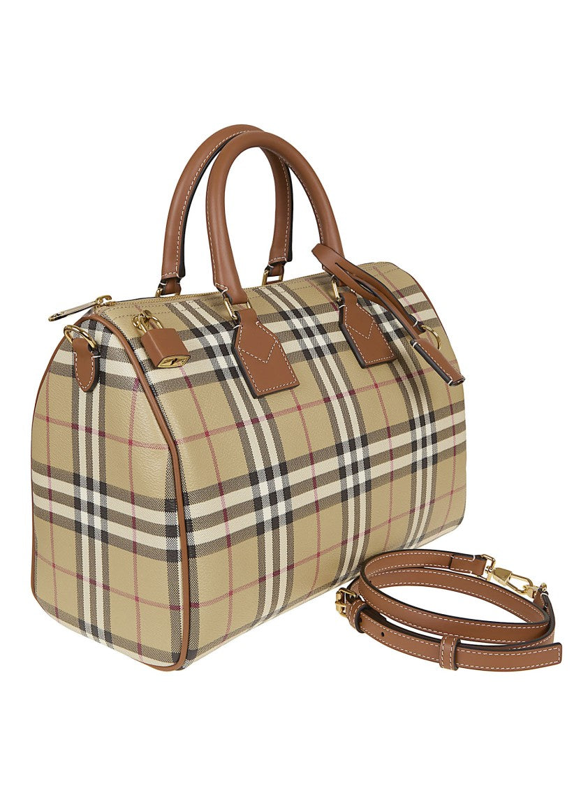 Burberry Classic Checkered Brown Shopper Bag