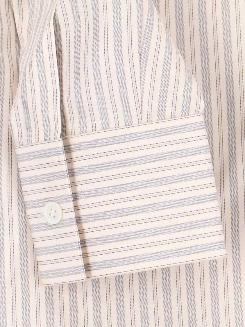 Róhe Classic Button-Up Silk Shirt With Vertical Stripes