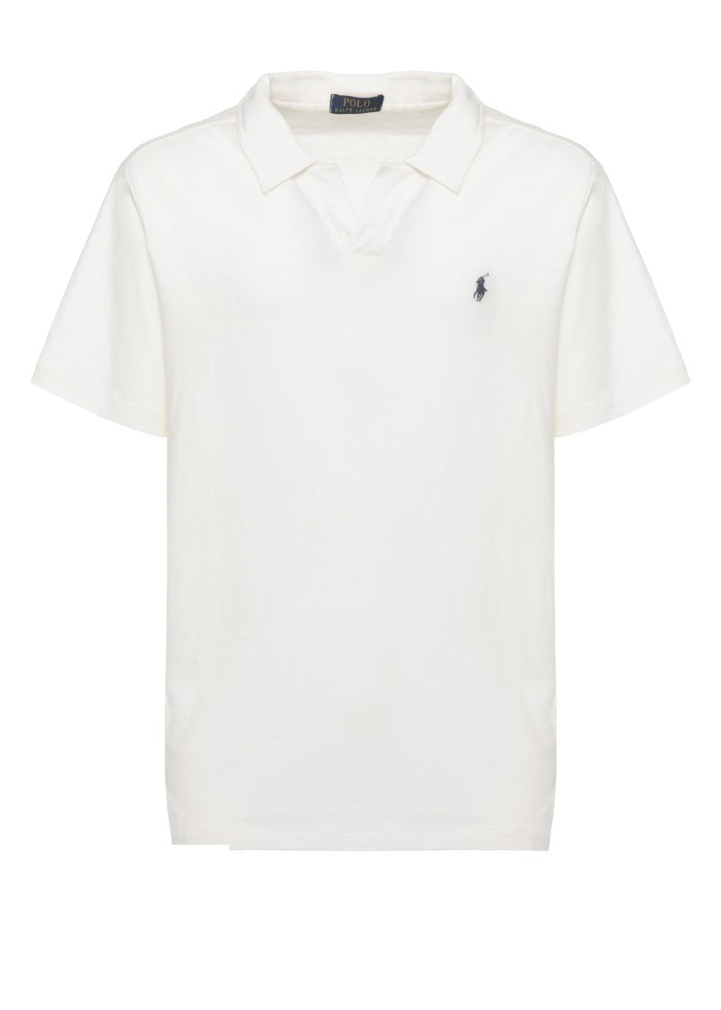 Polo Ralph Lauren White Pony Cotton-Blend Polo Shirt