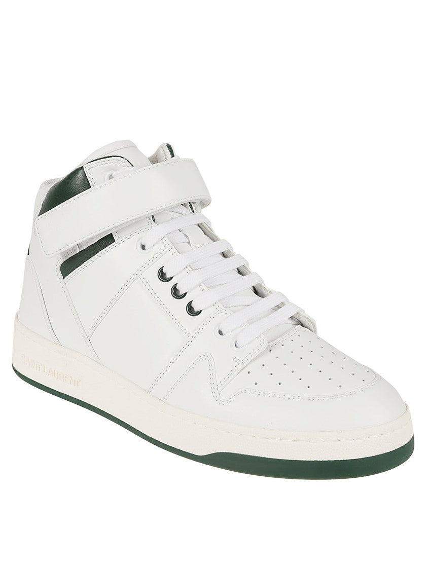 Saint Laurent High-Top Sneakers With Smooth Leather Upper
