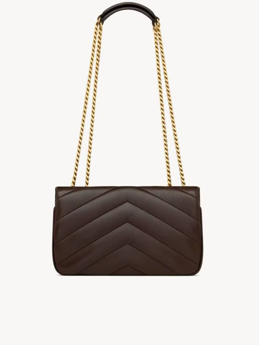 Saint Laurent Loulou S Quilted Chevron Leather Shoulder Bag