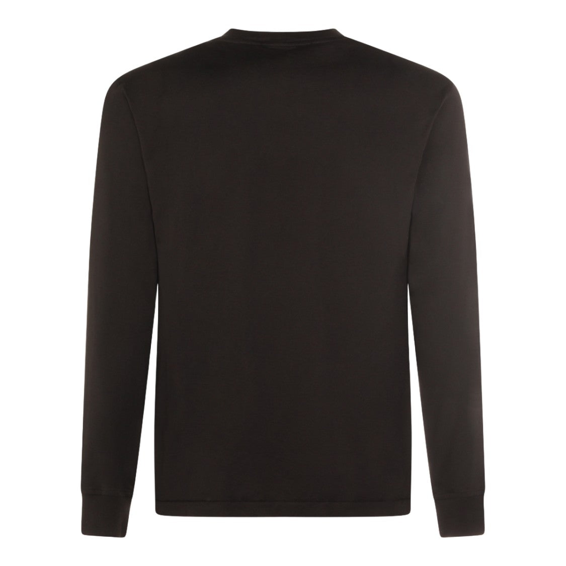 Stone Island Long-Sleeve Black T-Shirt With Subtle Emblem Patch