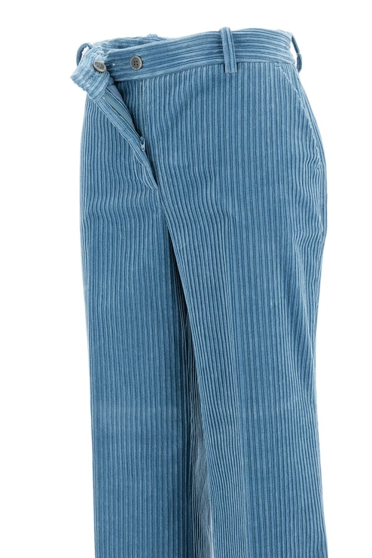 Parosh Tailored Clear Blue Trousers With Polished Finish