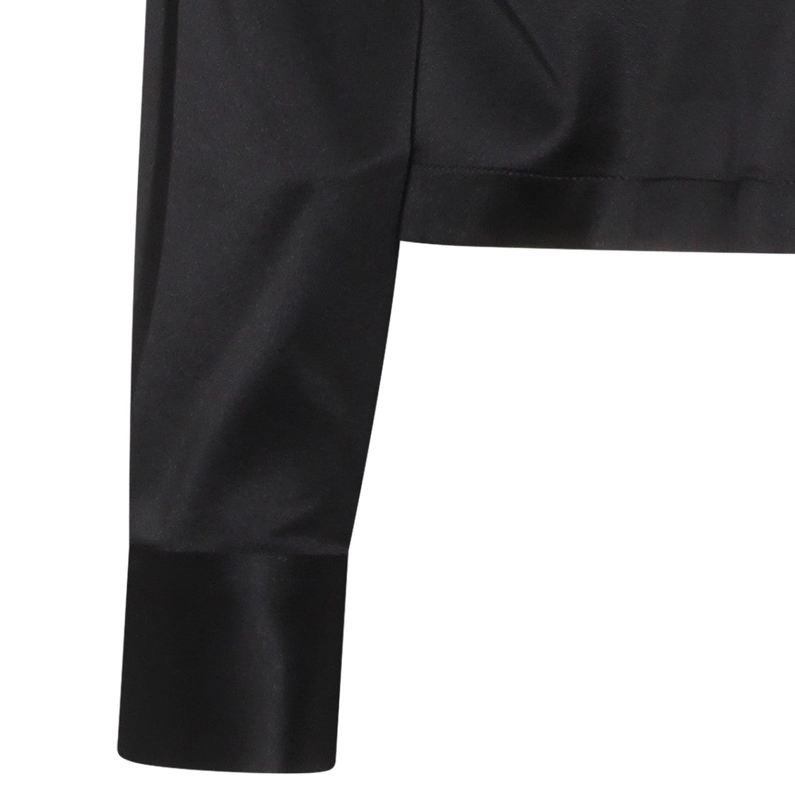 Tom Ford Satin-Finish Black Blouse