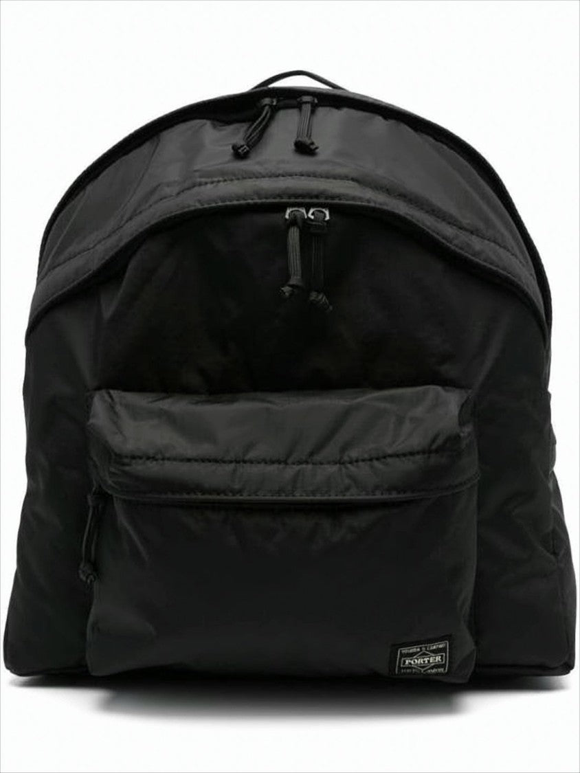 Porter Black Nylon Backpack With Spacious Compartment And Versatile Carrying Options