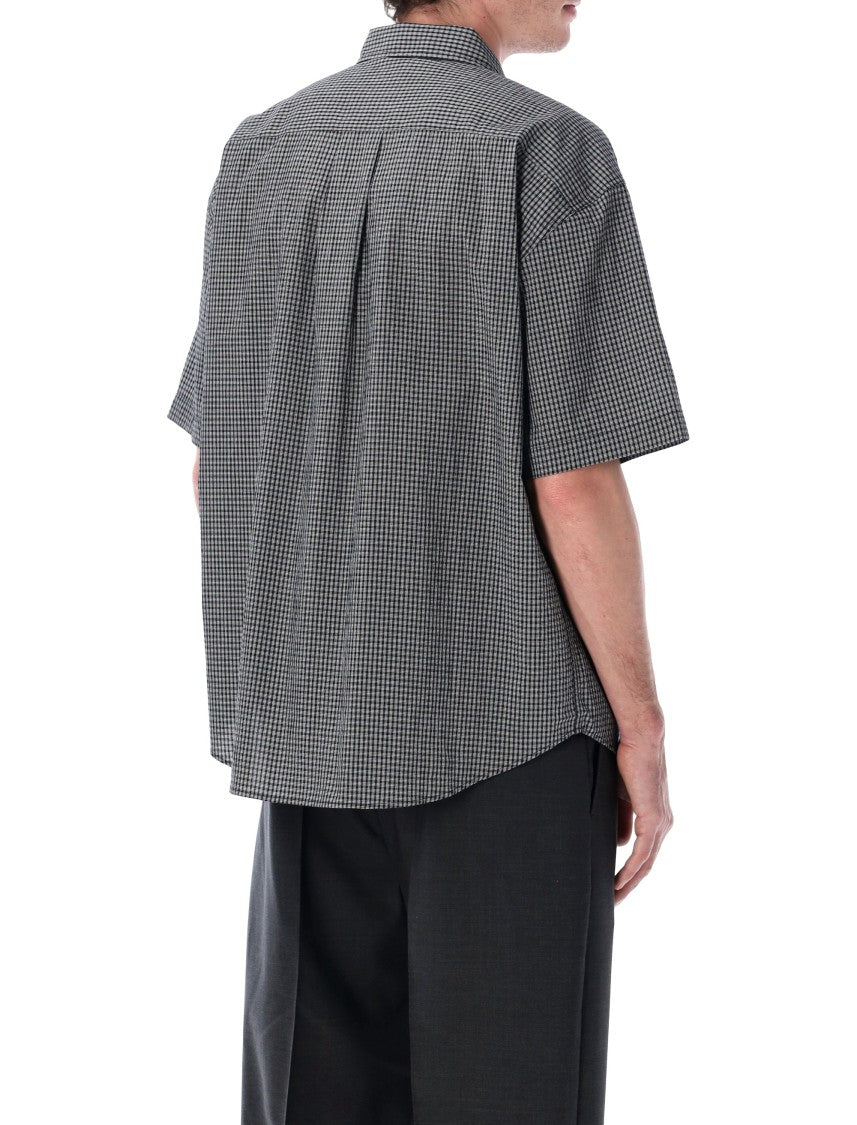 Mfpen New Input Checked Cotton Seersucker Shirt