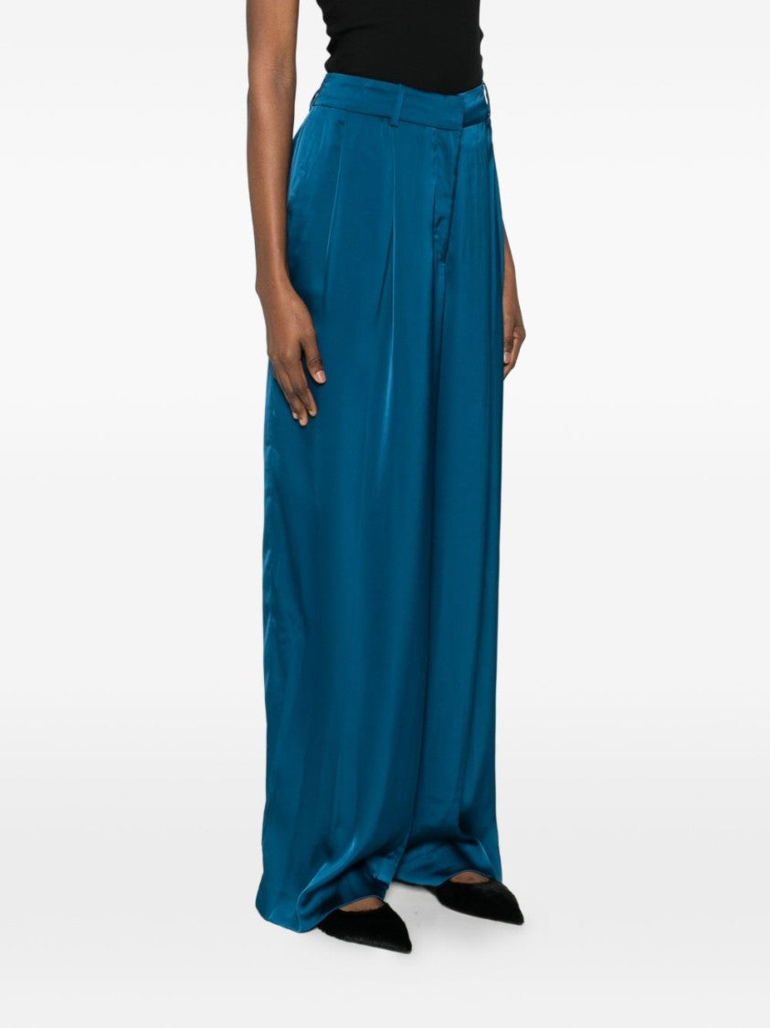 Michael Kors Wide-Leg Trousers With Tailored Waistband In Luxurious Merino Wool