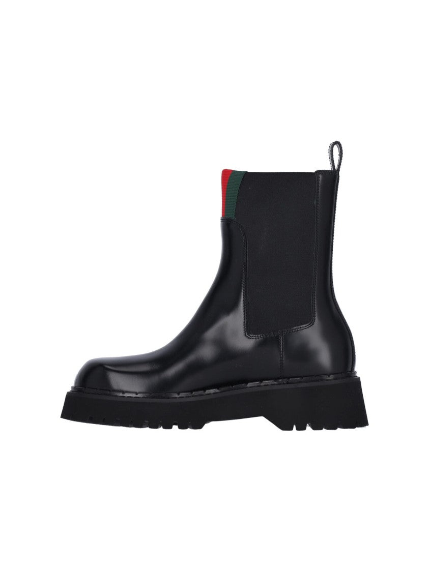 Gucci Web' Boots – Black