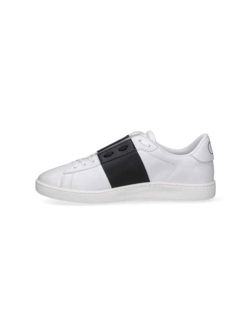 Valentino Garavani Low-Top Sneakers With Bold Black Midfoot Band