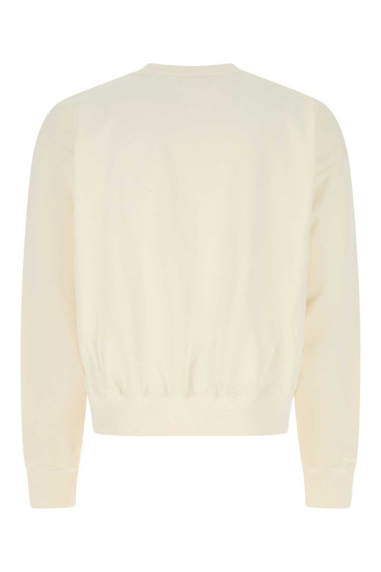 We11 Done Graphic-Print Cropped Sweatshirt In Cream