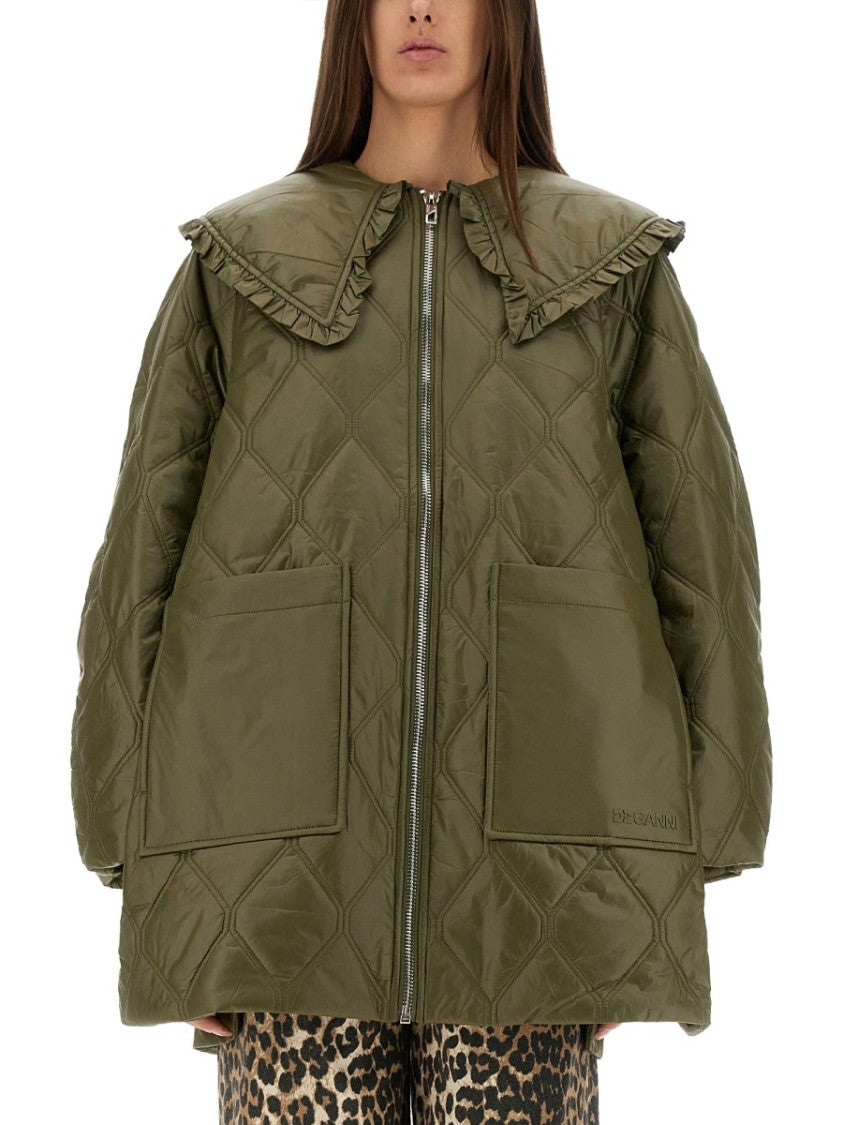 Ganni Quilted Midi Jacket