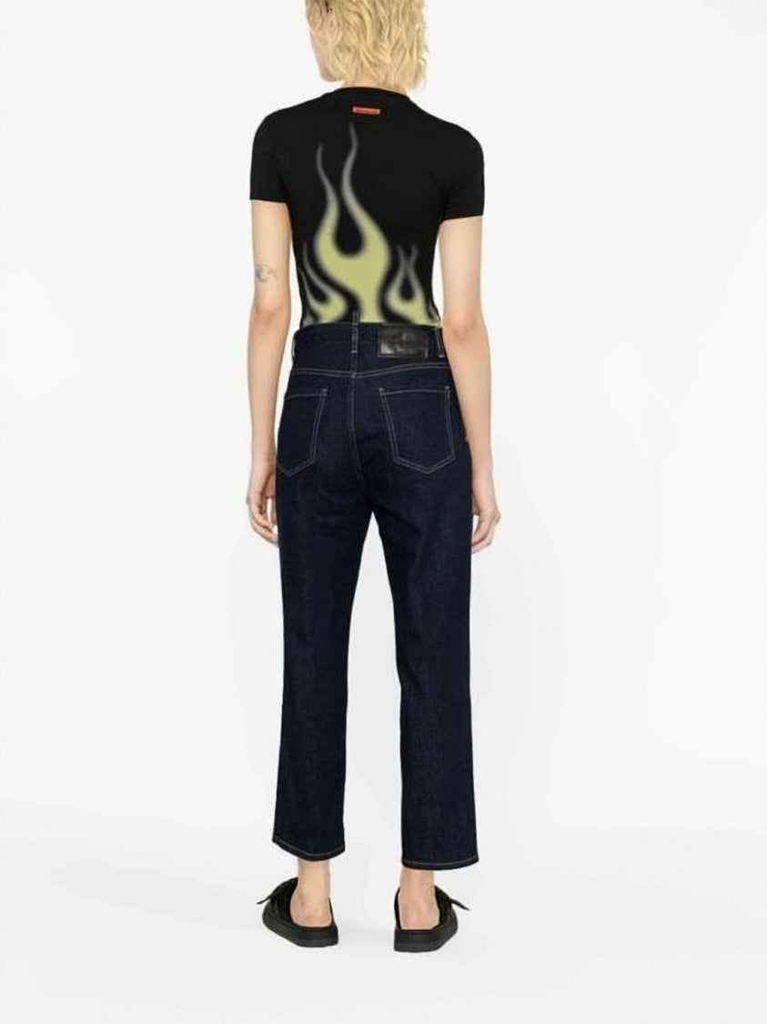 Dsquared2 Straight-Leg Denim Pants With Mid-Rise Waist