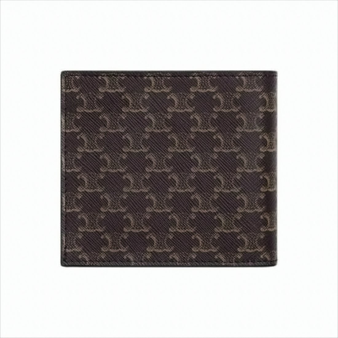 Celine Bifold Wallet In Textured Canvas