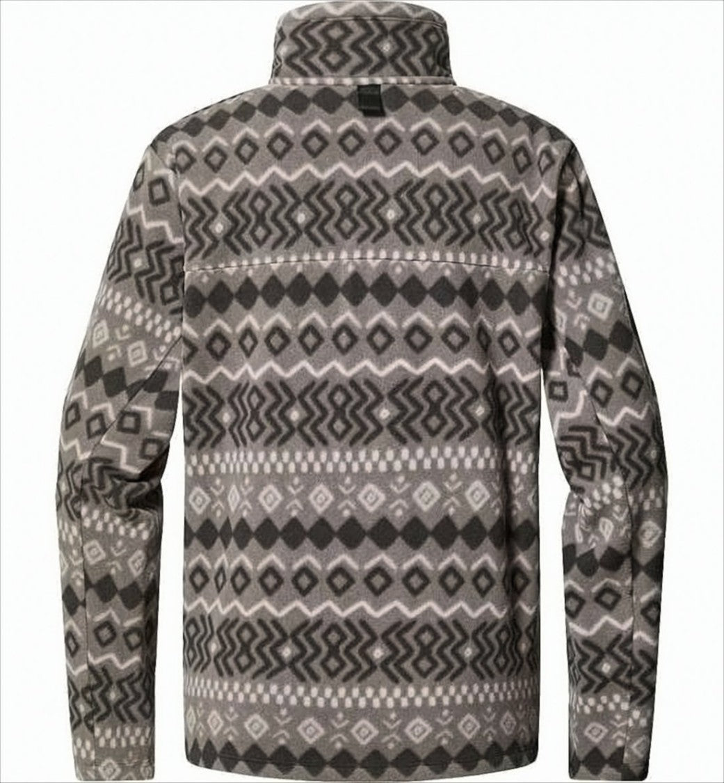 Haglöfs Geometric Pattern Long-Sleeve Pullover With High Collar
