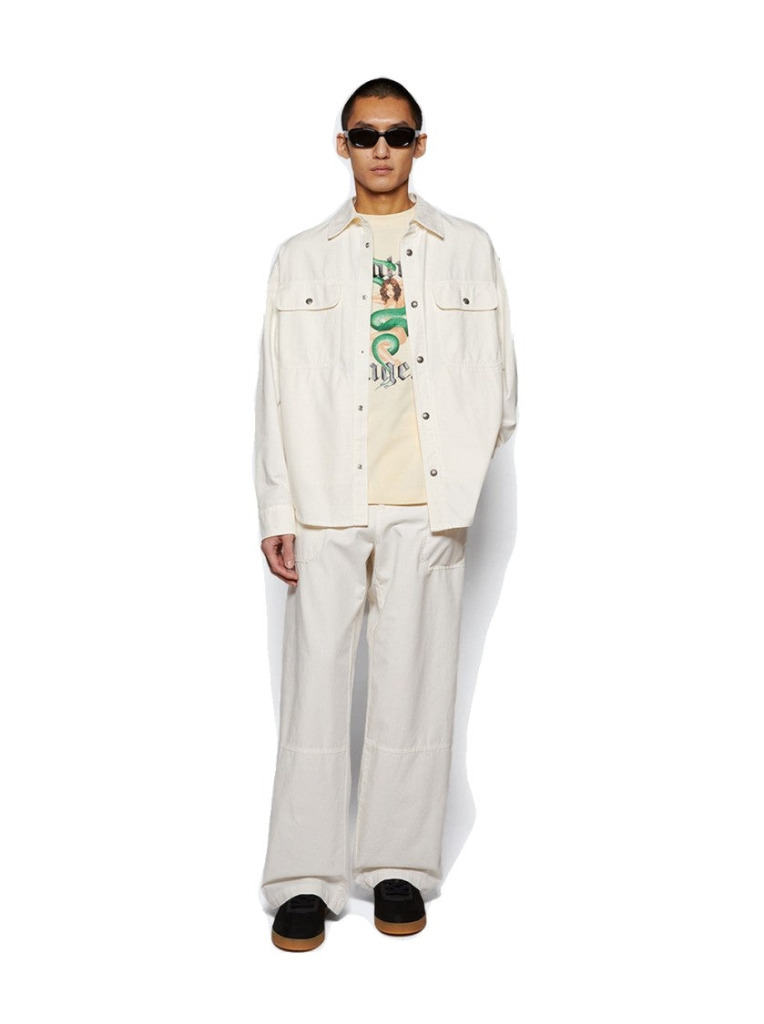 Palm Angels Monogram Workwear Pants Off White