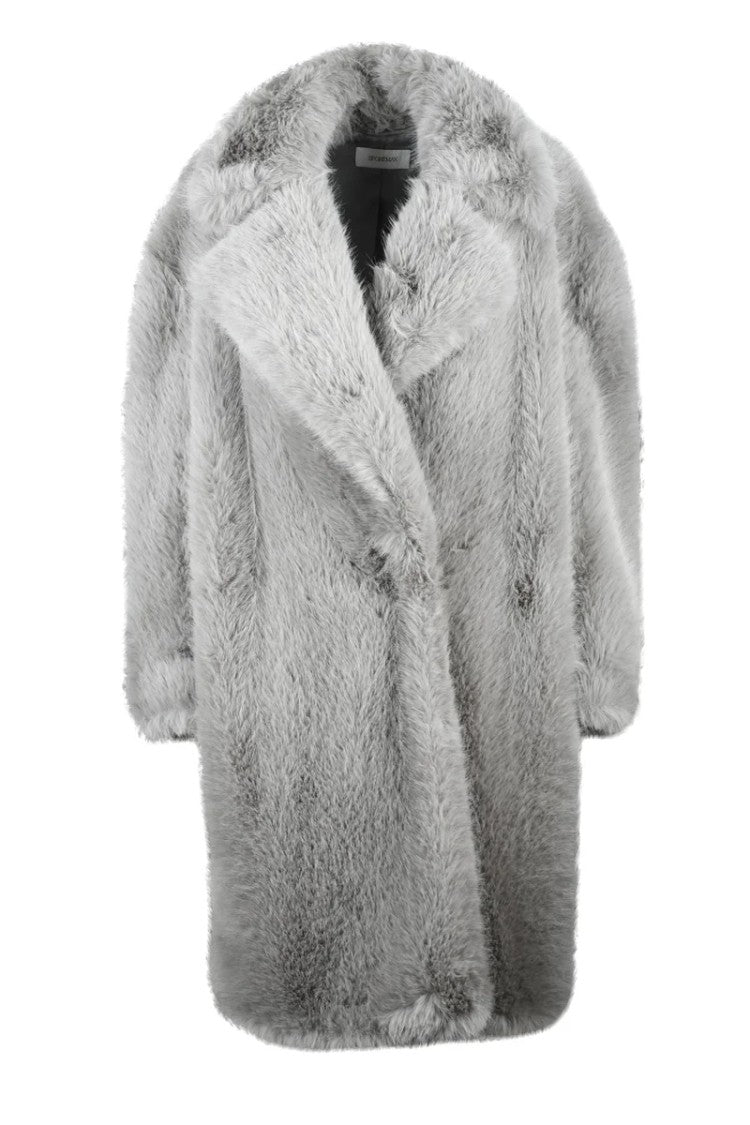 Sportmax Manico Faux Fur Coat - Grey