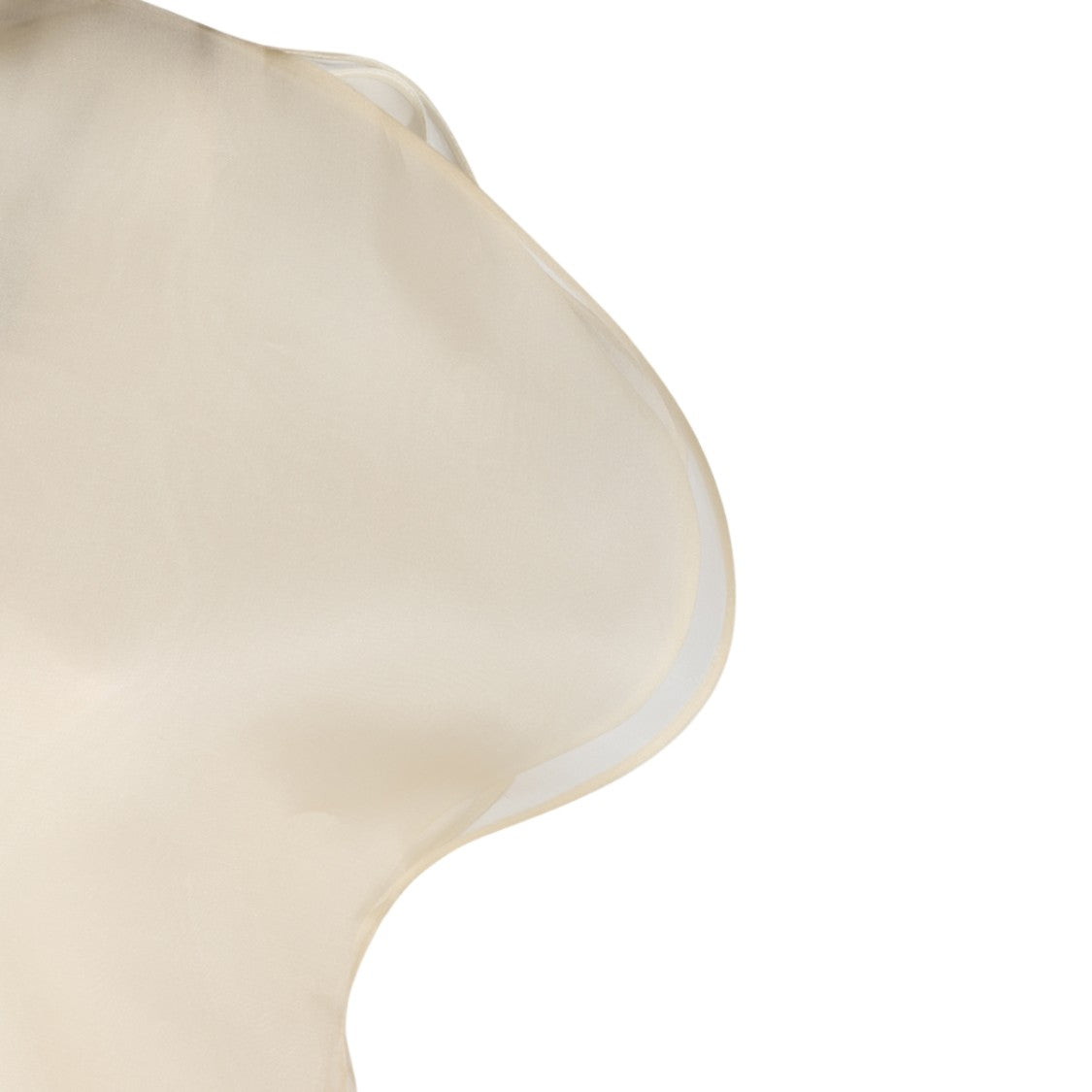 Khaite Sheer Deep V-Neck Voluminous Sleeve Top