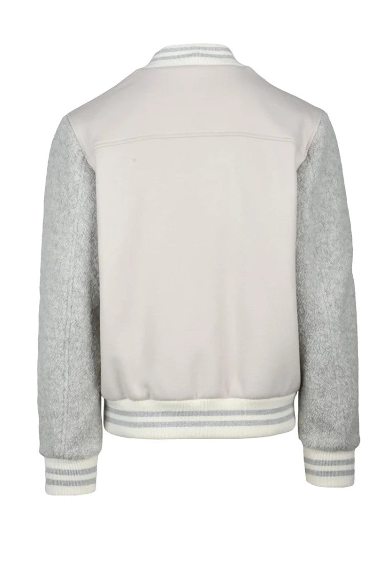 Eleventy Wool & Cashmere College Coat - Grey/Beige
