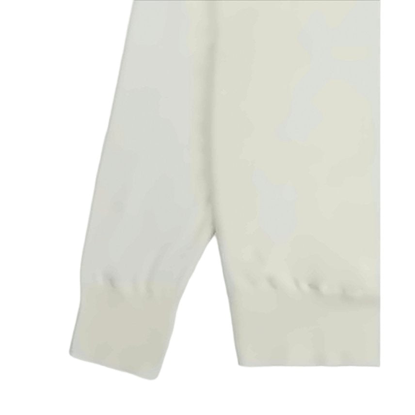 Jil Sander Minimalist White Wool Sweater With Raglan Sleeves