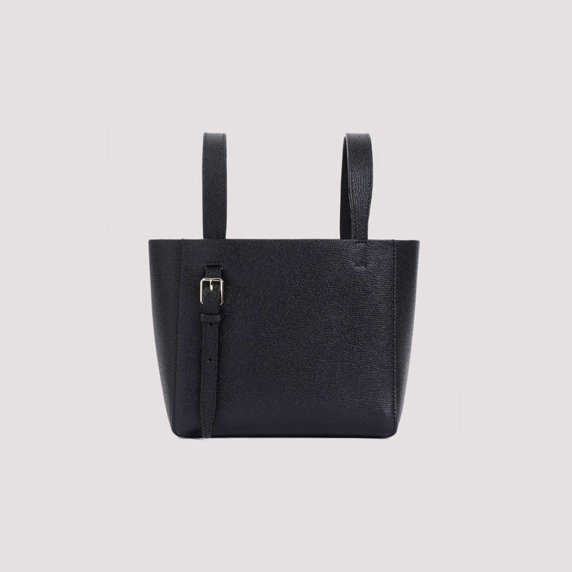 Valextra Black Leather Shoulder Bag