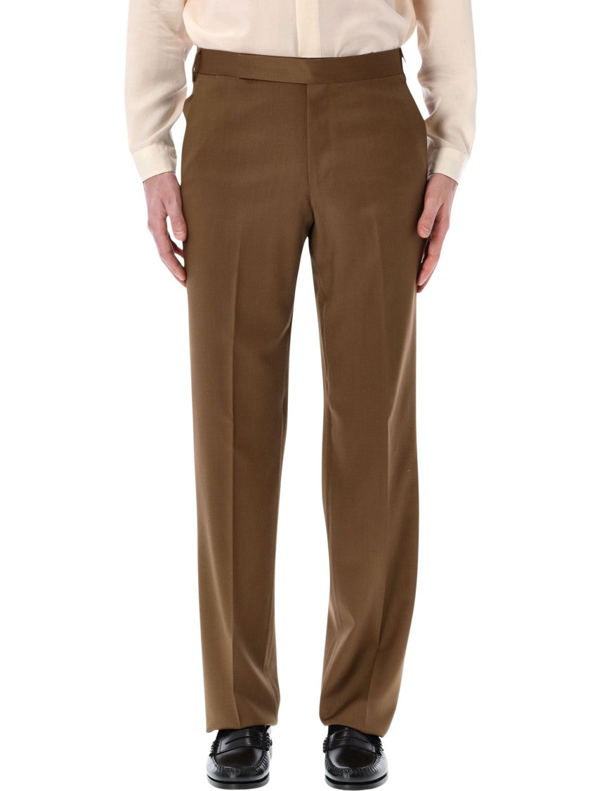 Lardini Crepe Gabardine Tailored Unfinished Pants