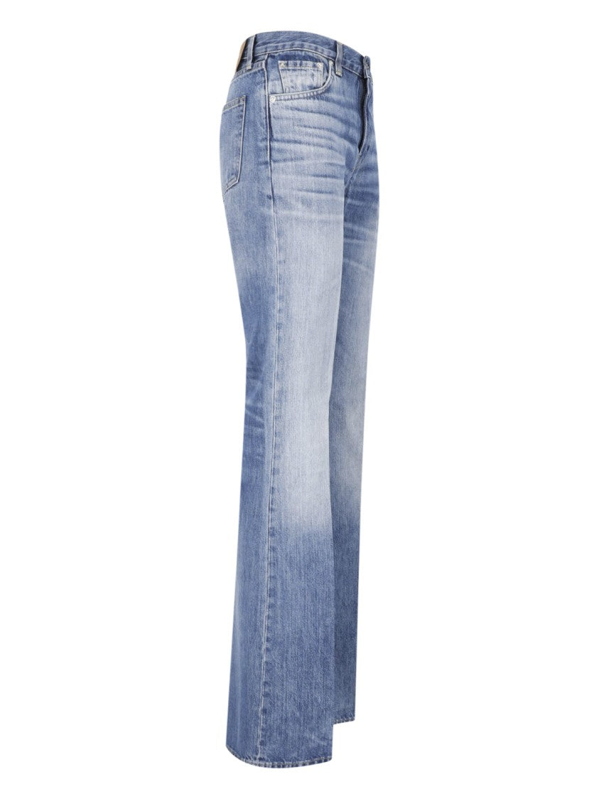 Haikure Flora Straight-Leg Jeans With Vintage Wash Detail