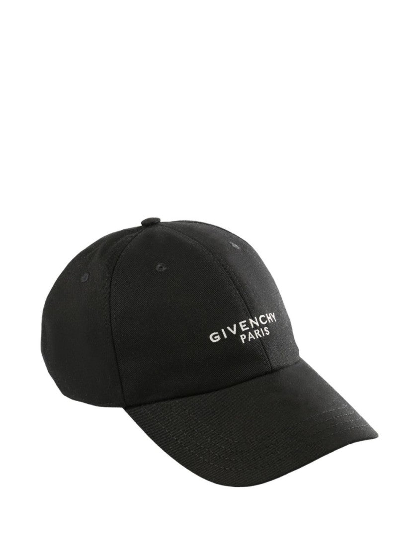 Givenchy Black Logo Embroidery Adjustable Strap Hat
