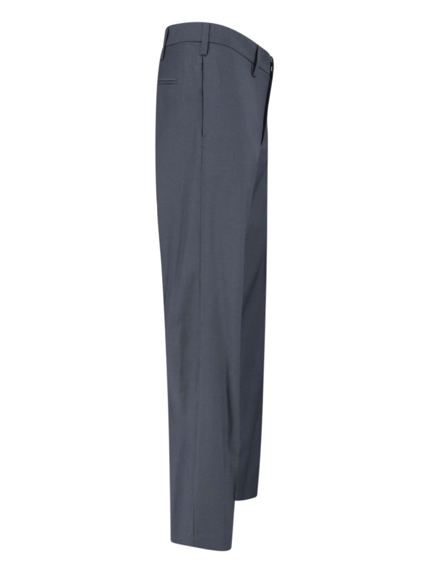 Berner Kuhl Grey High-Waisted Straight Leg Virgin Trousers