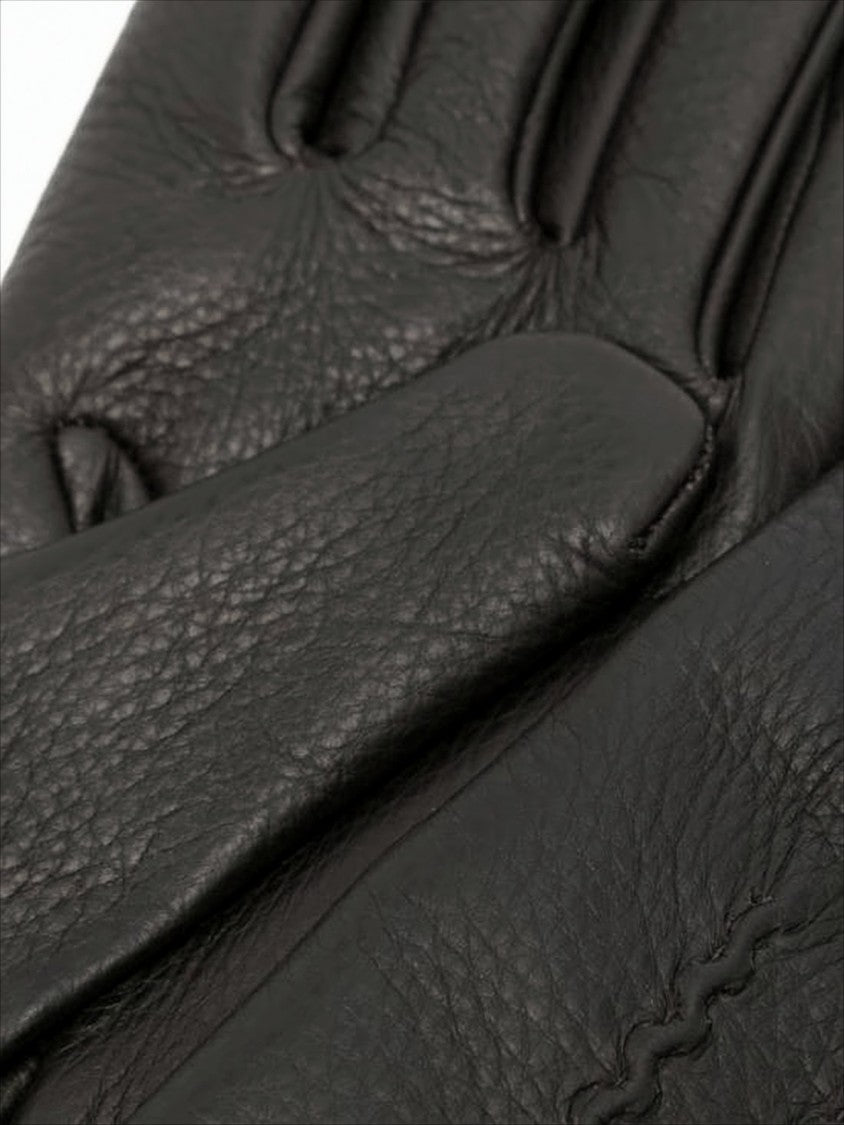 Lardini Deerskin Leather Gloves With Cashmere Lining