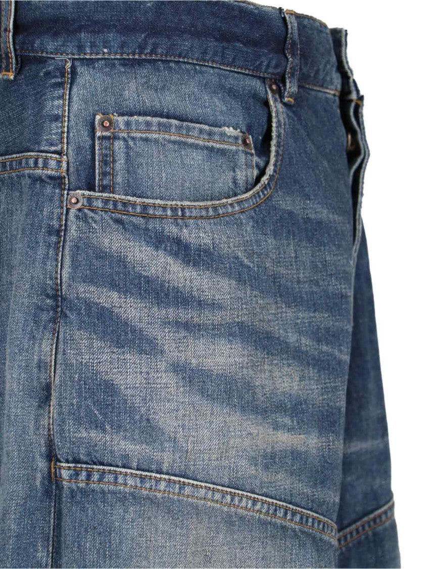 Balenciaga "George V" Baggy Jeans – Blue