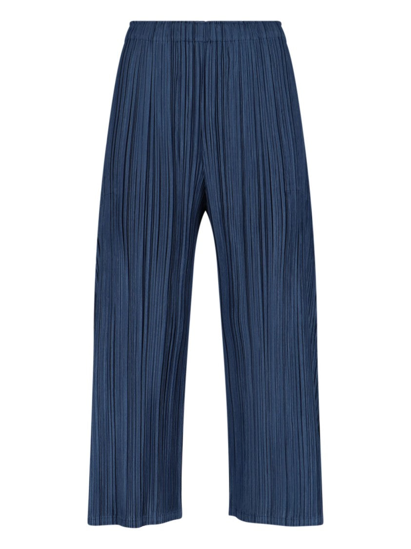 Pleats Please Pleated Relaxed Fit Trousers With Straight Leg Design