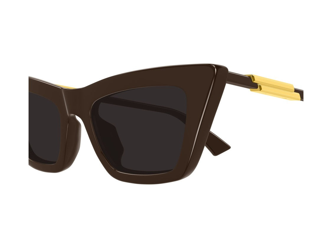 Bottega Veneta Gold Bv1446s Glossy Acetate Oversized Cat-Eye Sunglasses