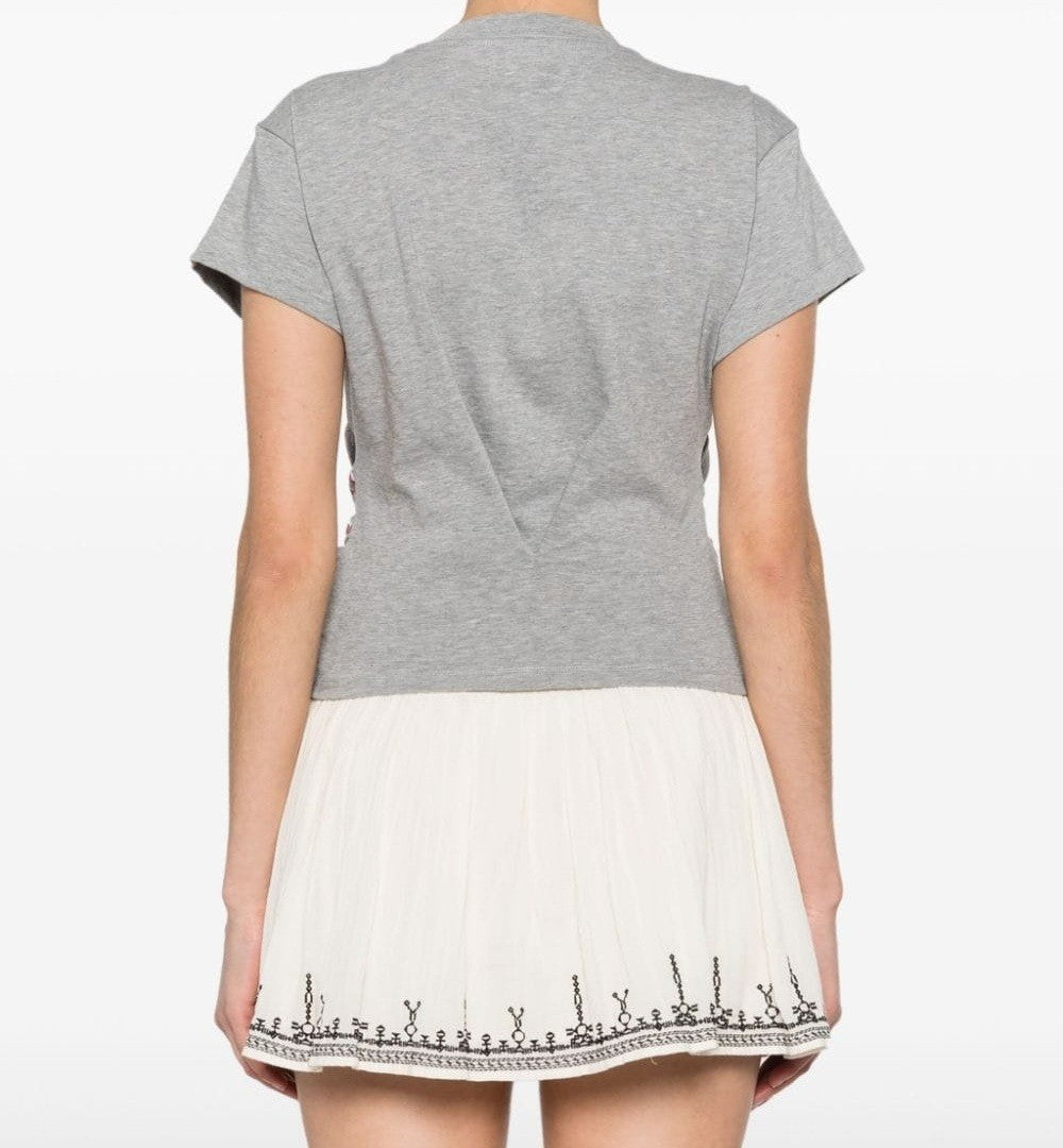 Isabel Marant Short-Sleeve T-Shirt With Front Knot Design
