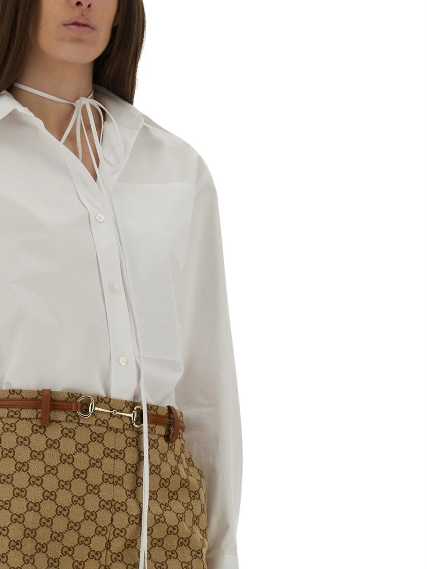 Gucci Cotton Poplin Shirt With Classic Button-Down Design