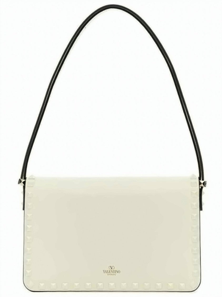 Valentino Garavani Calfskin Leather Shoulder Bag With Polished Metal Clasp